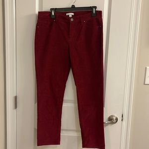 New York & Company Burgundy Corduroy Woman’s Pants